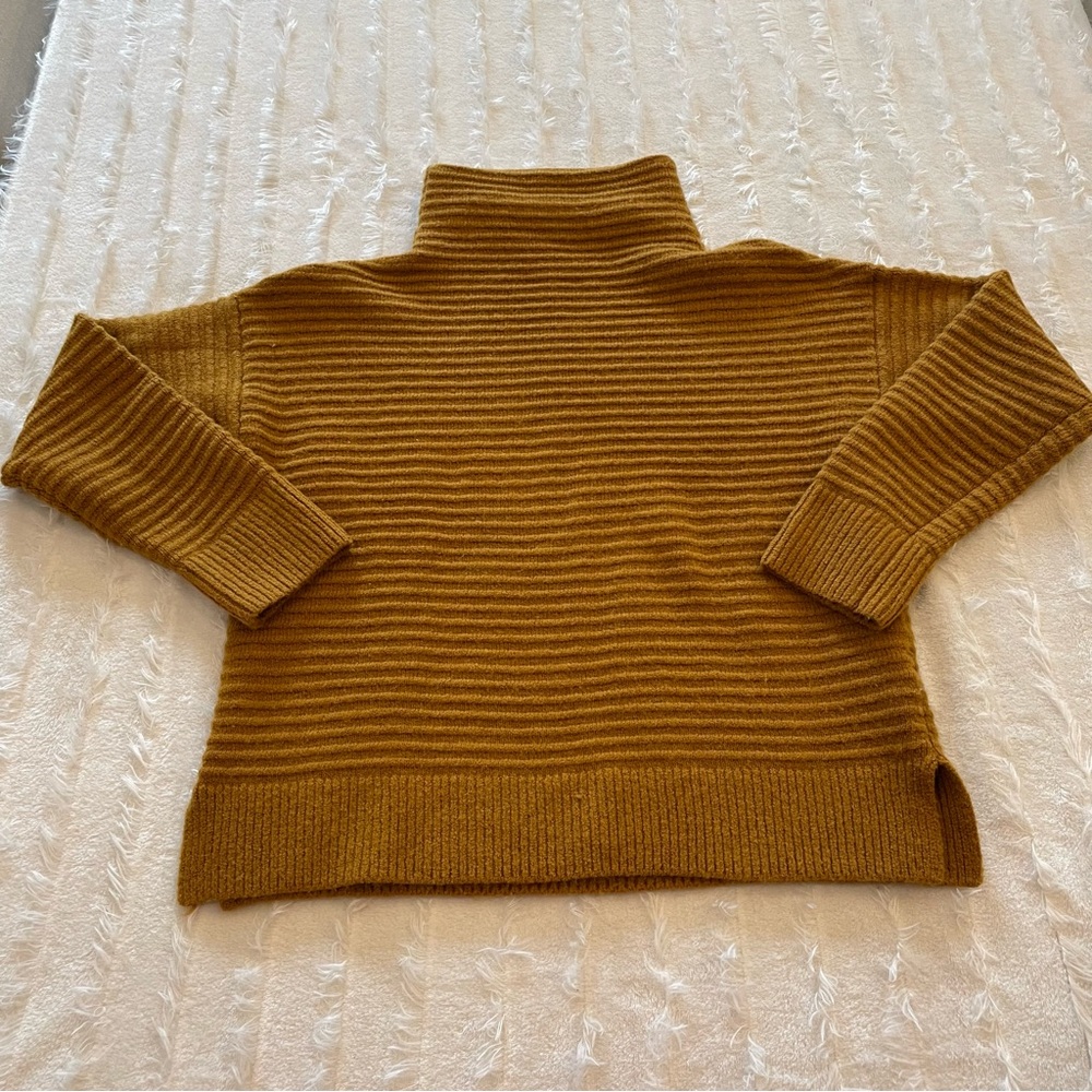 Madewell sz XS Belmont Mockneck Coziest Yarn Sweater yellow
